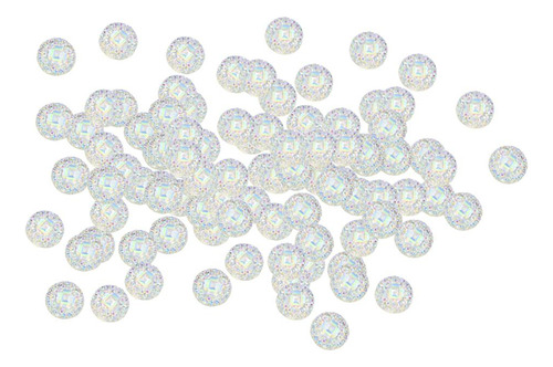 12 Mm Resina Ronda Rhinestone Adornos De Espalda Plana