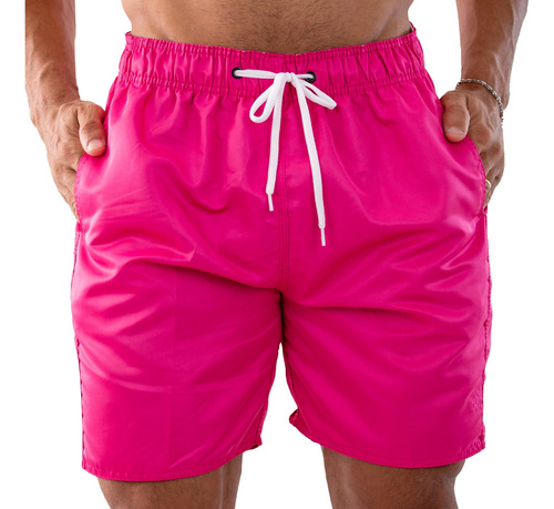 Short Mauricinho Liso Masculino Com Bolso Traseiro Tactel  