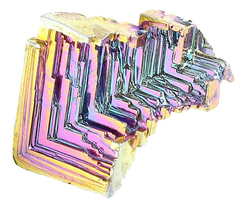 Cristal Mineral De Metal Colorido De Bismuto Natural