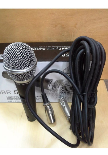 Micrófono Dinámico Gbr Sm-58 Vocal De Mano Con Cable