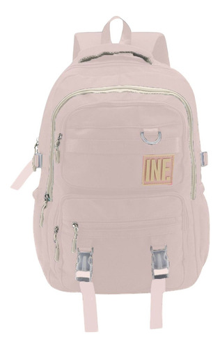 Mochila Influencer 18 Academy Color Rosa Diseño De La Tela Liso