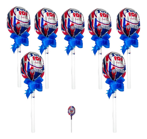 Paleta Tutsi Pop Gigante 3 Con 10 Pz C/u Cereza Goma Mascar