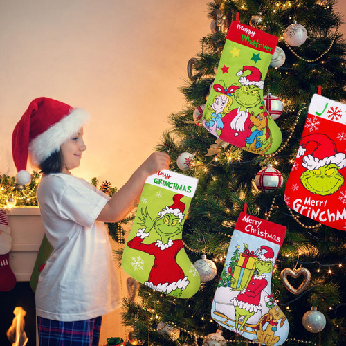 Paquete De 4 Calcetines De Navidad, De 18 Pulgadas, Grandes