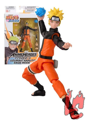 Anime Heroes Figura Naruto Sage Mode Shippuden Bandai (Usado)