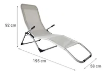 Comprar Asoleadora Plegable Relax Blanco Home Collection