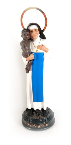 Imagem Escultura Santa Dulce Dos Pobres Com 1 Criança 30cm