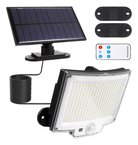 Lámpara Solar De Pared Exterior De 228 Led, Con Sensor De Lu