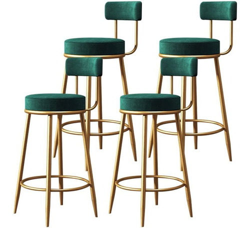 Kwoking Taburete Bar Estilo Escandinavo Pata Metal Asiento 4