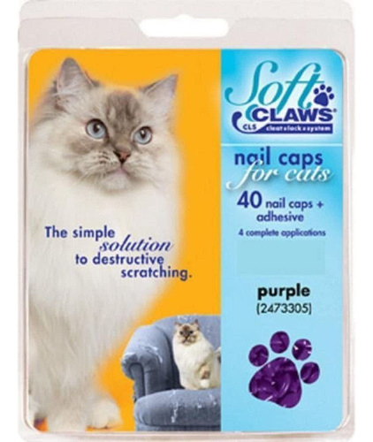 Tapones De Uñas Soft Claws, Morado Mediano Para Gatos De 9 