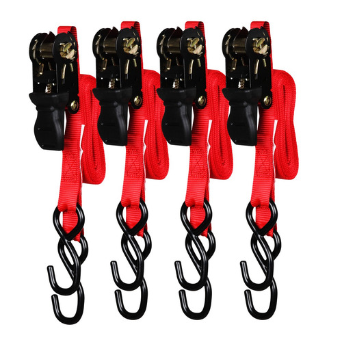 Gancho Tensor Con Matraca 4 Piezas, 4.5 Mts, 450 Kg Mikels