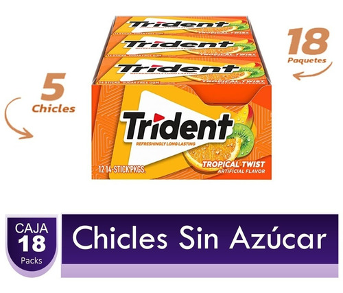 Chicles Trident Display X18 Uds