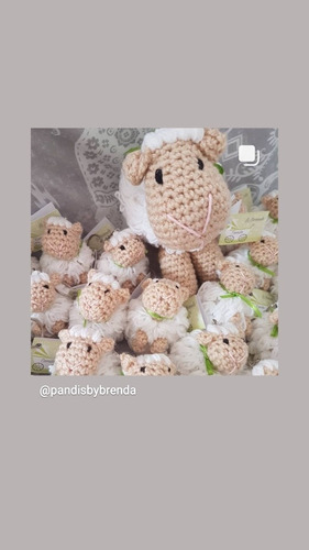 Souvenirs Llavero Oveja Tejida P/ Baby Shower Y Nacimiento