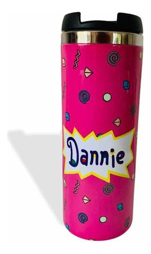 Termo De 450 Ml Carlitos Rugrats Personalizado Color Rosa