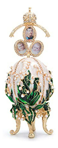 Qifu Figura Coleccionable Esmaltada Estilo Huevo De Fabergé,