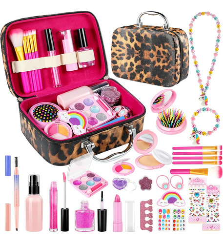 Kit De Maquillaje Para Niños De 3 A 12 Años Lavable