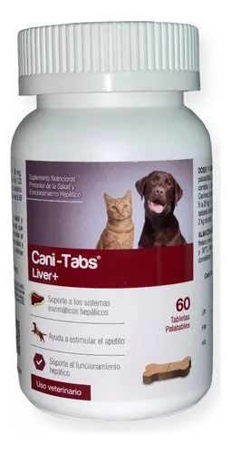 Petmedica Cani Tabs Liver+ 60tabs Salud Hepática Desintoxica