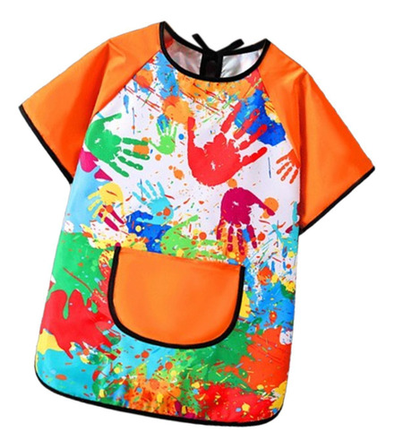 Crianças Arte Blusa Crianças Arte Aventais Bebê M Laranja