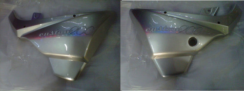 Juego De Cacha Lateral Motomel Custom 200 Gris - Dos Ruedas
