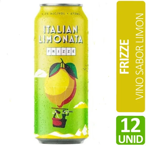Vino Frizze Limonata Sabor Limon Lata - Pack X12