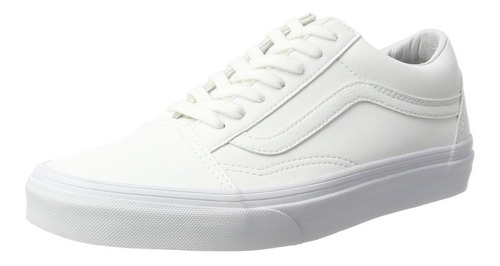 vans old skool blancos de piel