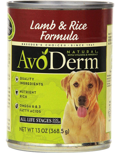 Avoderm Natural Lamb Meal And Brown Arroz Fórmula Alimento P