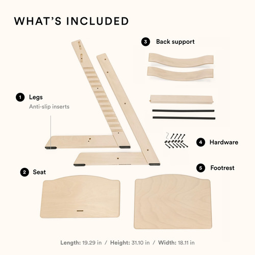 Trona Stokke Tripp Trapp Whitewash Ajustable De Madera