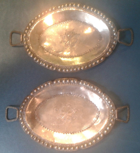 Par Antiguas Fuente Fuentes Bandejas Bandeja Colonial 16 Cm