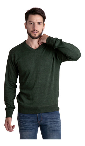 Sweater Melange Escote V Importado De Acrílico C. Art 4427