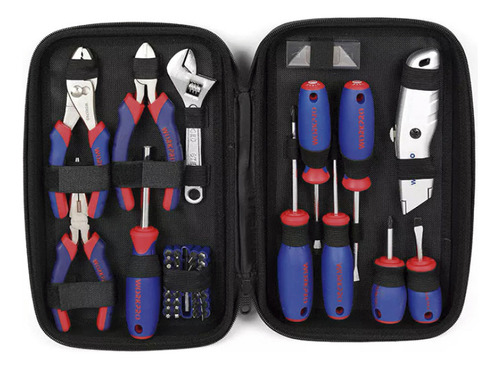 Set Herramientas 56pz Estuche Pinza Alicate Punta Workpro Color Azul