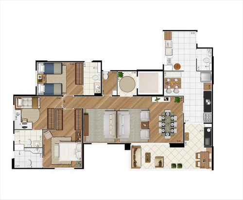 Imagem 7 de 12 de Apartamento Para Venda Em São Paulo, Morumbi, 4 Dormitórios, 3 Suítes, 4 Banheiros, 2 Vagas - 1344a_2-84591