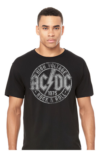 Ac Dc - High Voltage Logo - Rock - Polera