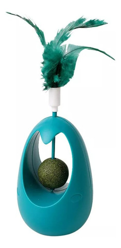 Juguete Interactivo Para Mascotas : 3 En 1 Con Plumas Menta