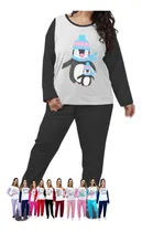Comprar Promoção 10 Pijamas Longo Plus Size Inverno Frio Blusa Calça