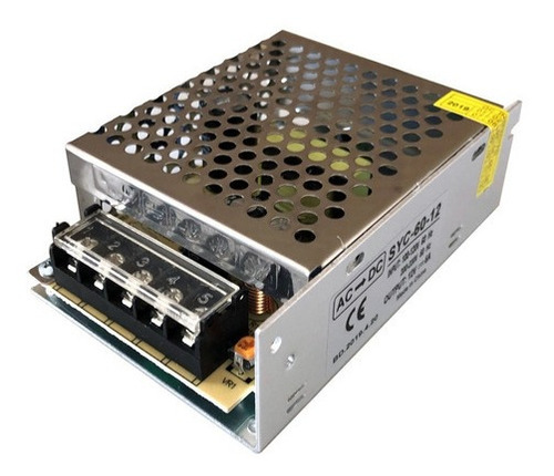 Fonte Chaveada 12v 5a 60w Camera Fita Led Som Bivolt Colmeia