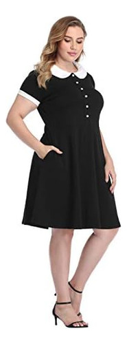 Hde Talla Grande Con Cuello Peter Pan Vestido Y
