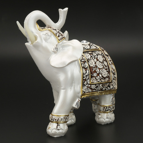 Adorno De Regalo De Decoración De Elefante De Porcelana Dora