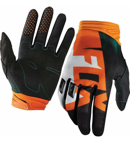 Guante Fox Moto Mtb Original Dirtpaw Vandal Verde Naranja