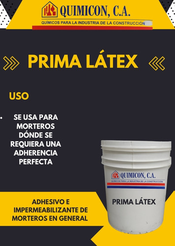 Prima Látex Adhesivo E Impermeabilizante De Morteros