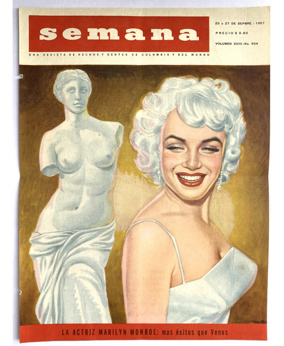 Marilyn Monroe Portada Revista Semana 1957 Emisoras Caracol