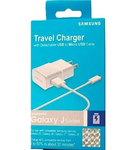 Cargador Samsung Micro Usb V8 C. Rápida J7 J8+ J6+ J5 Prime 