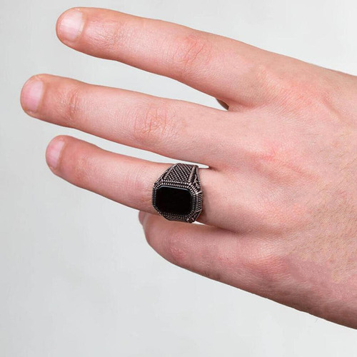 2 Anillo De Hombre Estilo Clásico Regalo Para 2 Piezas