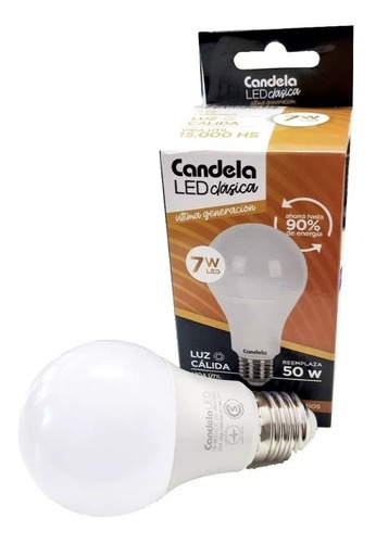 Lámpara Led 7w Reemplaza 50w Frio Calido 504 Lumenes Candela