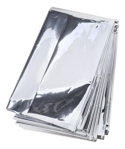 Manta Aluminizada Térmica Emergencia 160x210cm Mod. Sp61909 Plateado
