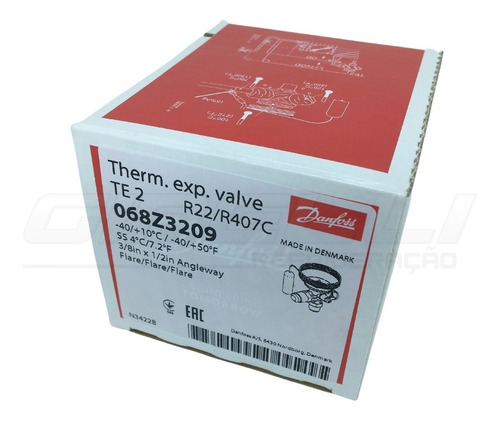 Imagem 5 de 6 de Válvula Expansão Danfoss Tex 2 R22/r407c 068z3209