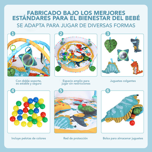Gimnasio Bebé Interactivo Tapete Didáctico Infantil