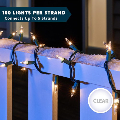 Luces Navideñas Joiedomi Clear 300 (3 X 100), 20 M, Color Bl
