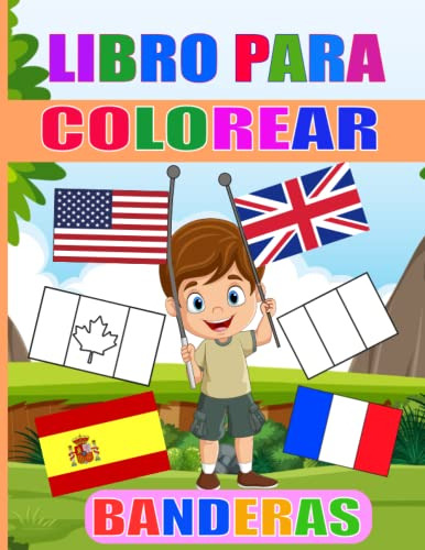 Libro Para Colorear Banderas: Banderas De Paises Del Mundo |