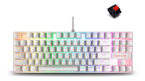 Teclado Mecánico Gamer Tkl Redragon Kumara White Rgb K552