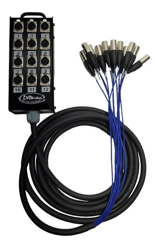 Medusa 12 Vias Conector Xlr 5 Metros Multicabo Santo Angelo