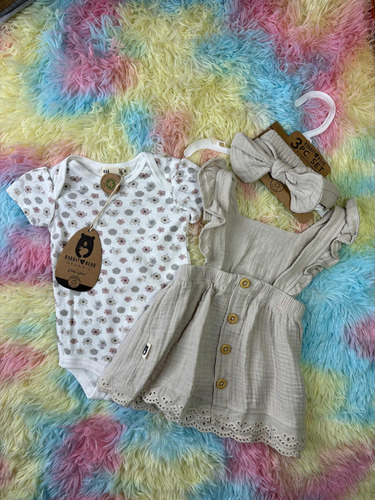 Conjunto Vestido 3 Piezas Rabbit Bear 0/3 Ñiña